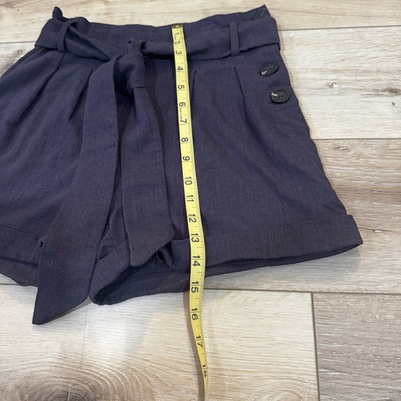 2Bella dark gray dress shorts with belted waist band, side button closure, S. - Picture 6 of 12